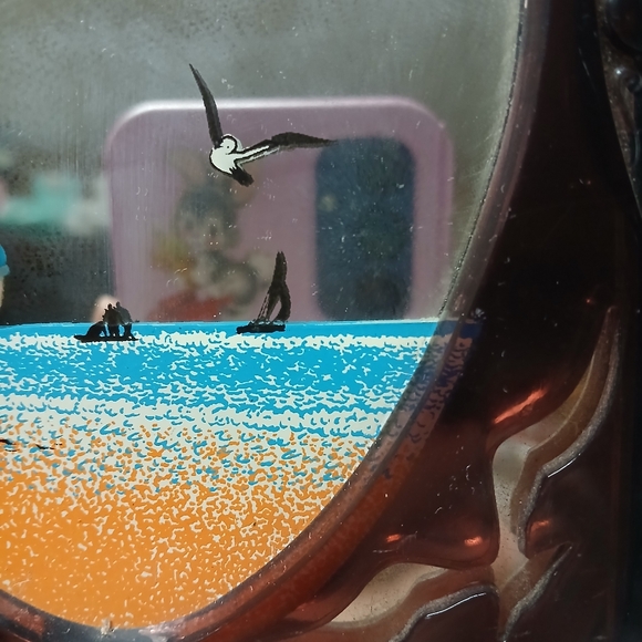 Yap's Vintage Mirror Music Box Beach Scene Blonde Couple You Light Up My Life - Picture 14 of 16